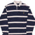 Vintage Ralph Lauren Blue & White Striped Rugby Polo Shirt 1990S Size 2XL Tall