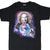 Front of black Jerry Garcia T-shirt with portrait, Earth, and red and blue cosmic graphic