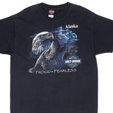 Vintage Harley Davidson Wolf Eagle Alaska 2003 Tee Shirt Large Made In USA