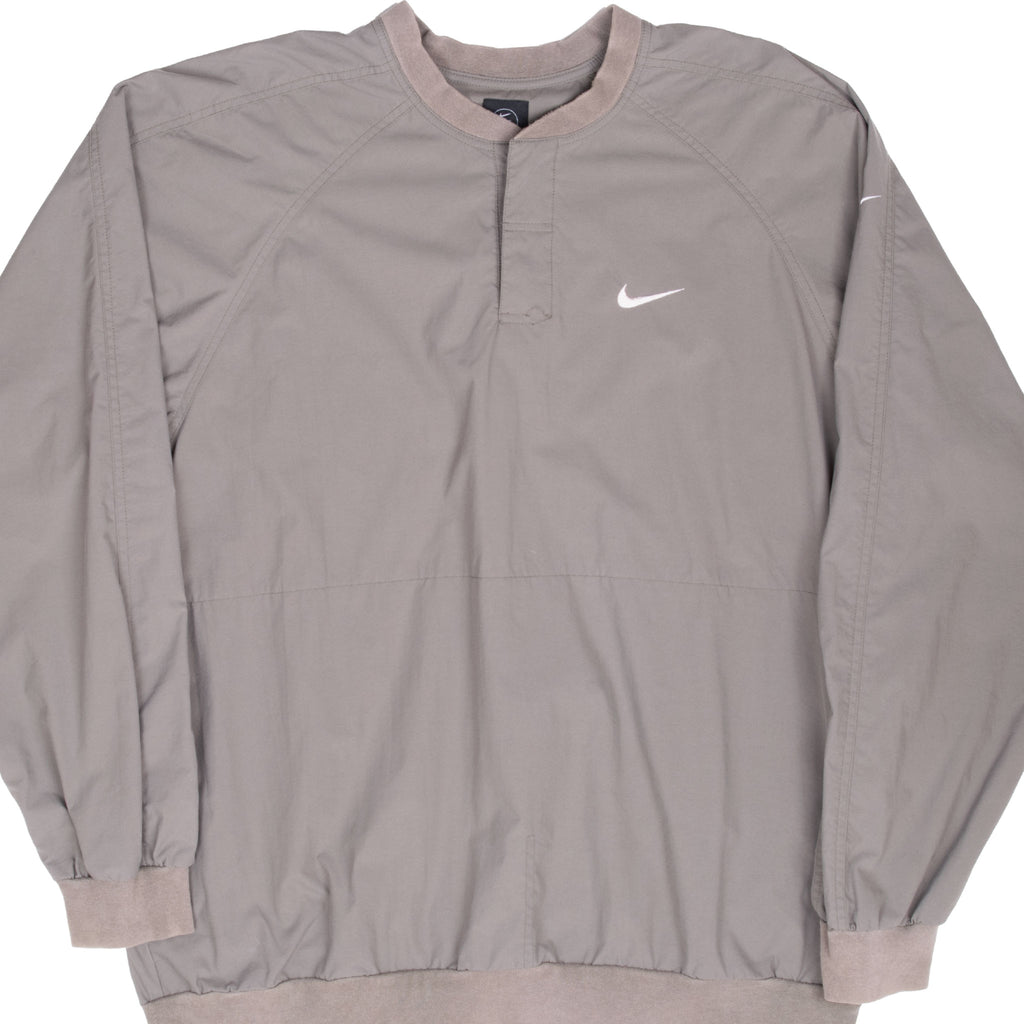 Vintage Nike Golf Beige Windbreaker Pullover Jacket 1990S Size Large