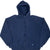 VINTAGE RUSSELL ATHLETIC BLANK BLUE ZIP HOODIE SWEATSHIRT 1990S XL MADE USA
