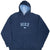 VINTAGE NIKE SPELLOUT SWOOSH NAVY BLUE HOODIE SWEATSHIRT 2000S SIZE 2XL