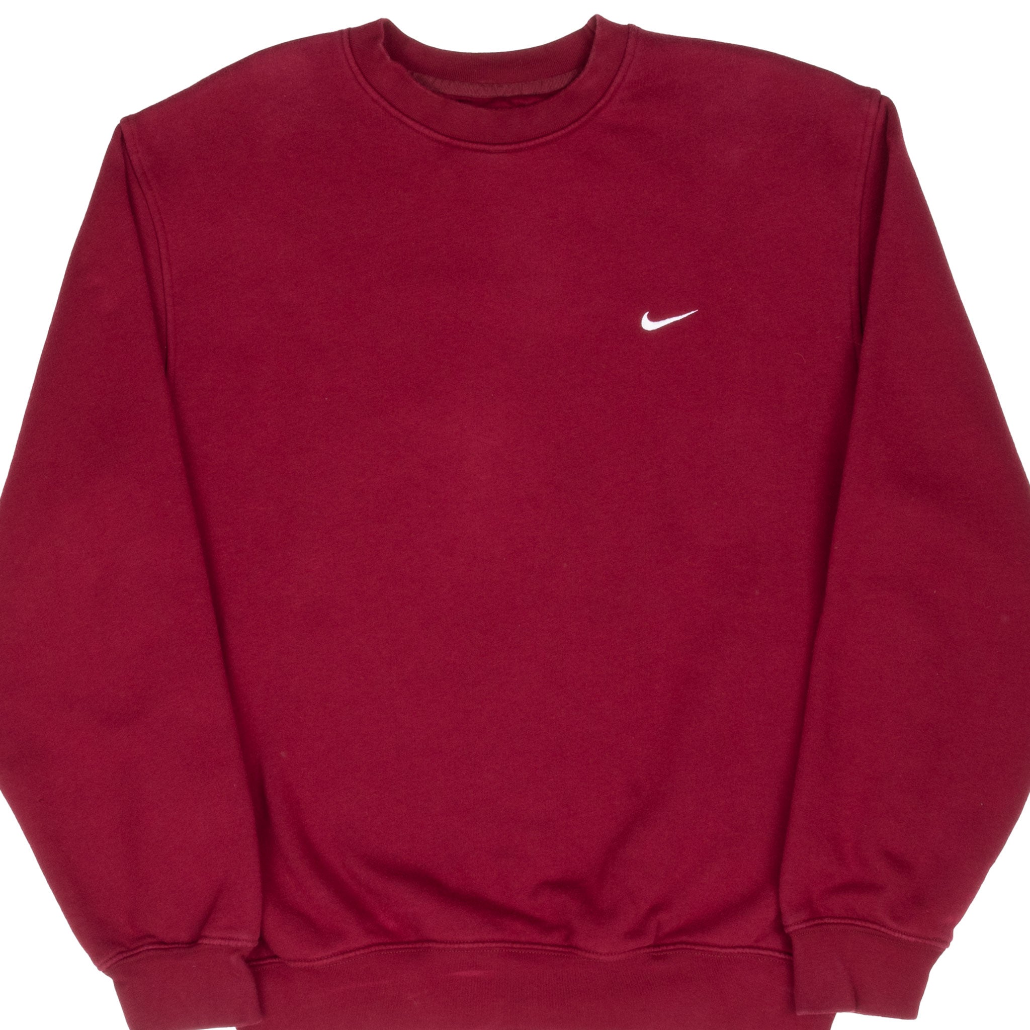 VINTAGE NIKE CLASSIC SWOOSH RED BURGUNDY SWEATSHIRT 2000S MEDIUM