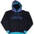VINTAGE STARTER BLACK TEAL PURPLE DOUBLE HOODIE SWEATSHIRT 1990S SIZE XL