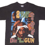 Bootleg Rap Tee Shirt 2Pac Tupac Live Die By the Gun Size XL Single Stitch