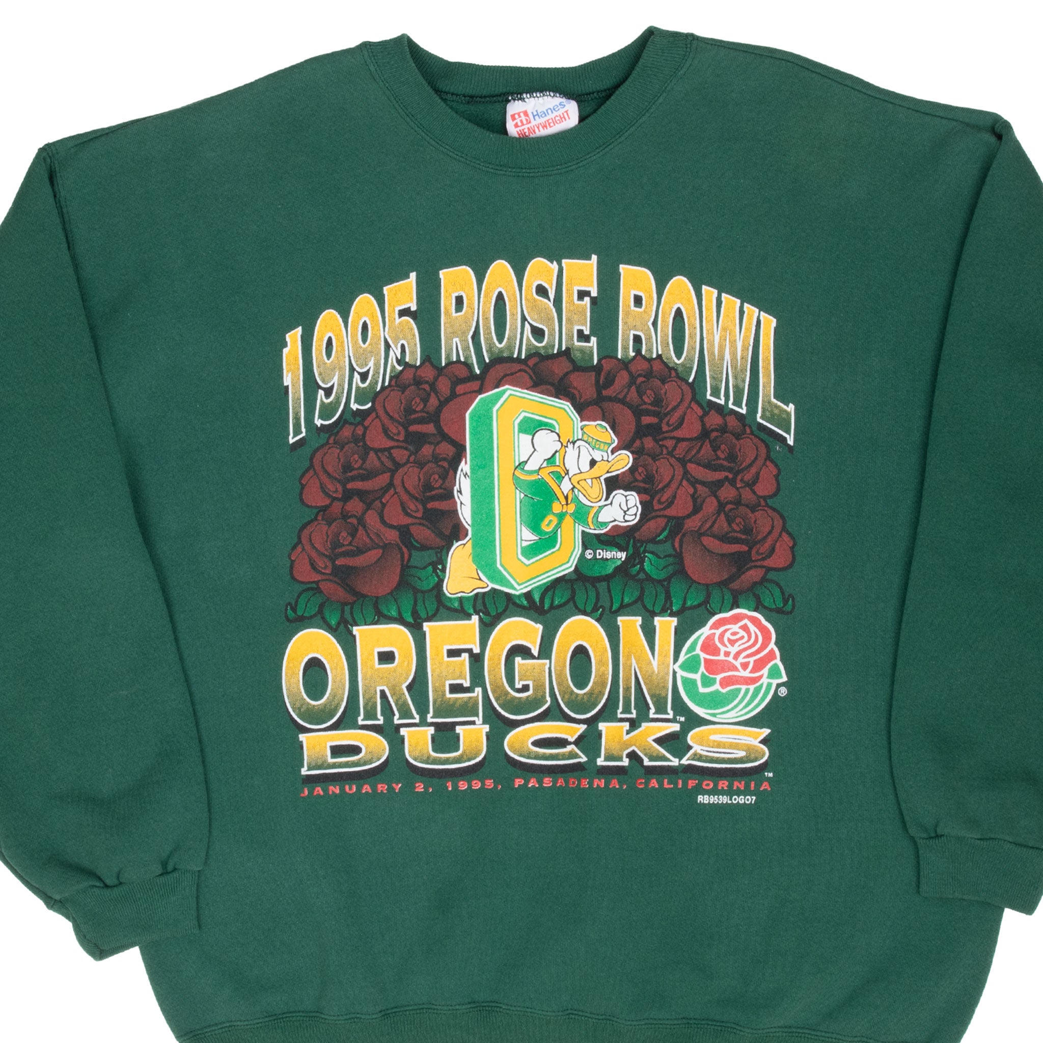 Vintage Ncaa Oregon Ducks Disney Rose Bowl 1995 Sweatshirt Size XL