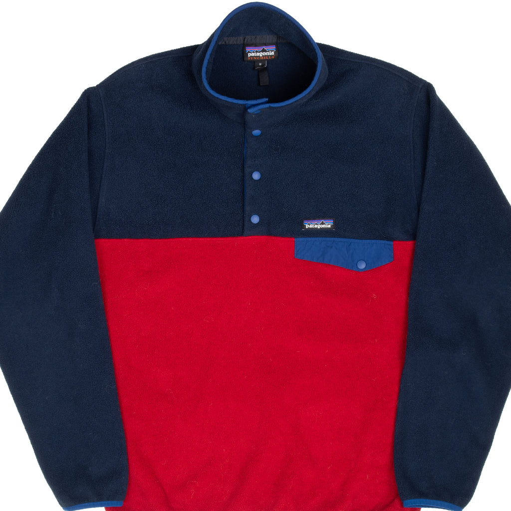 Vintage Patagonia Snap T Blue And Red Synchilla Pullover Fleece Jacket Size Medium

RN51884

STY25580