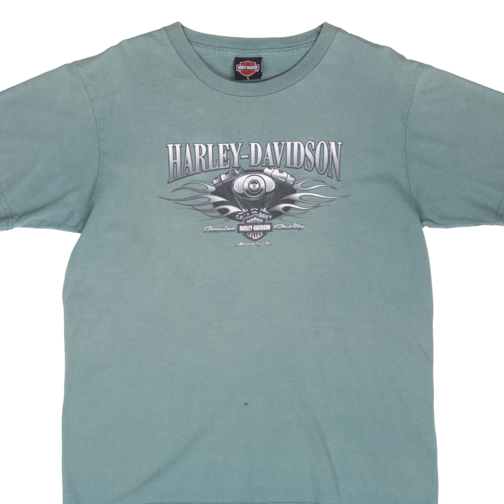 Vintage Harley Davidson Sandy Utah Sage Green Tee Shirt 2005 Size Large