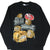 Front of black San Francisco 49ers sweatshirt with five Super Bowl championship rings graphic