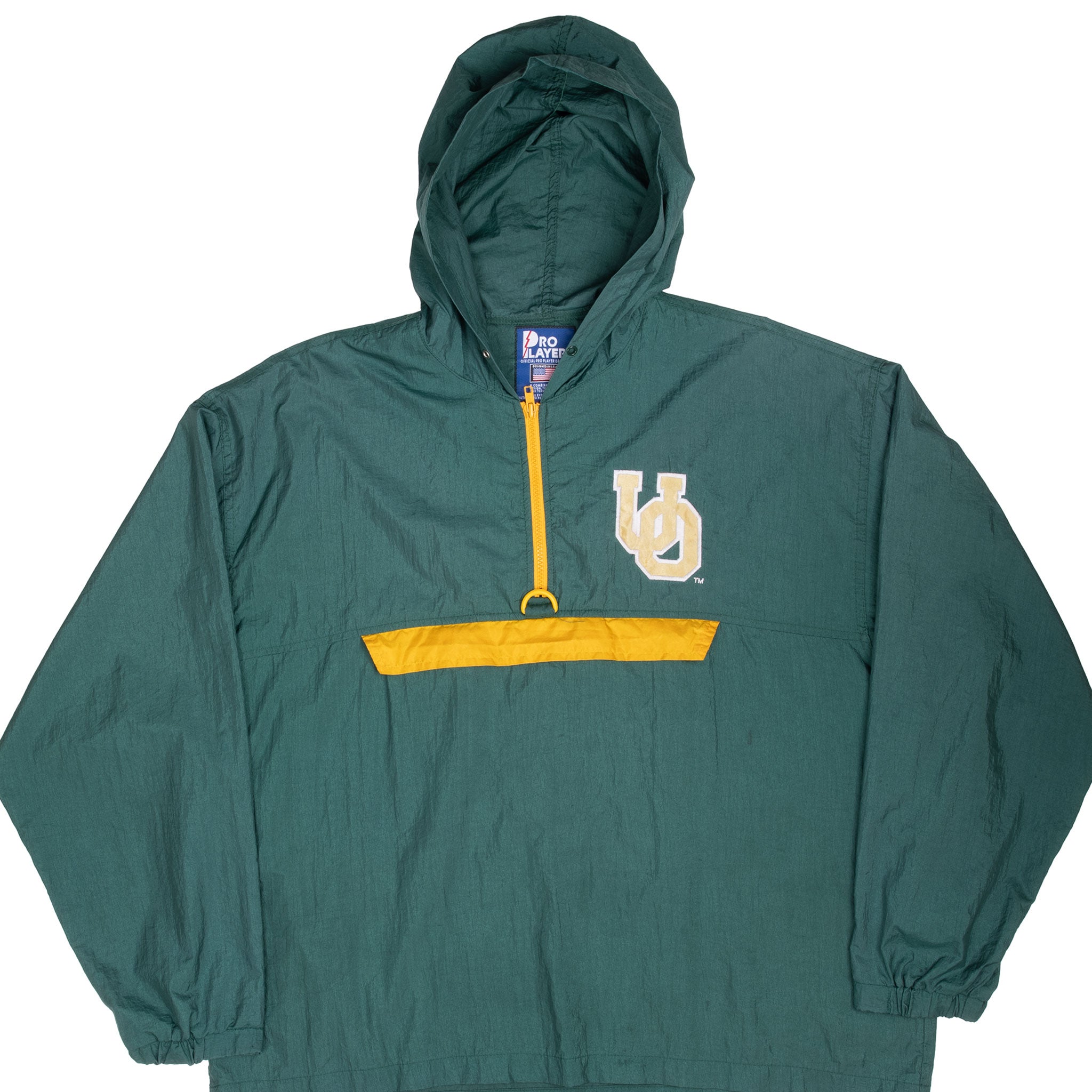 VINTAGE NCAA UNIVERSITY OF OREGON PACKABLE WINDBREAKER JACKET 1990S LARGE