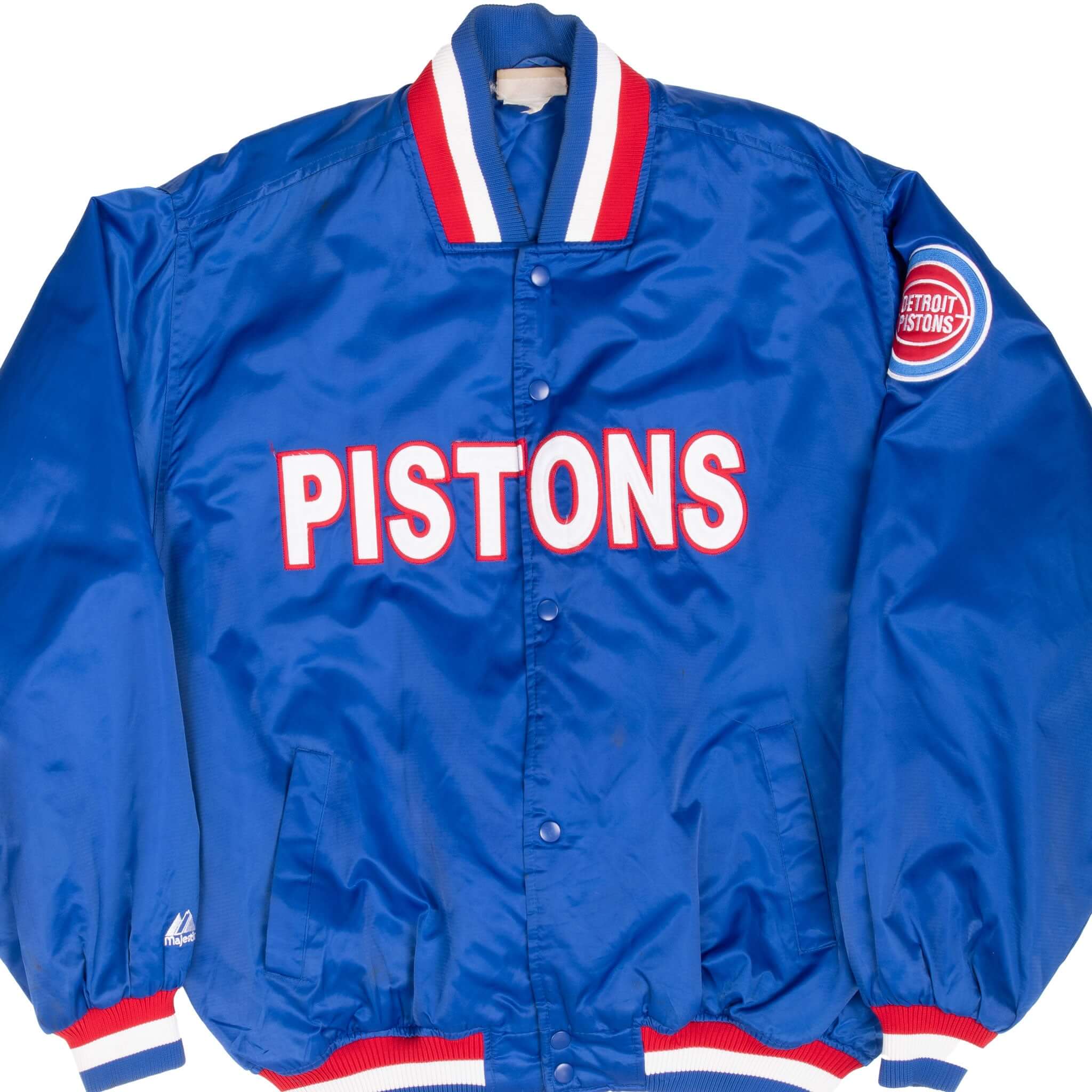 VINTAGE NBA DETROIT PISTONS VARSITY SATIN BOMBER JACKET XL – Vintage ...