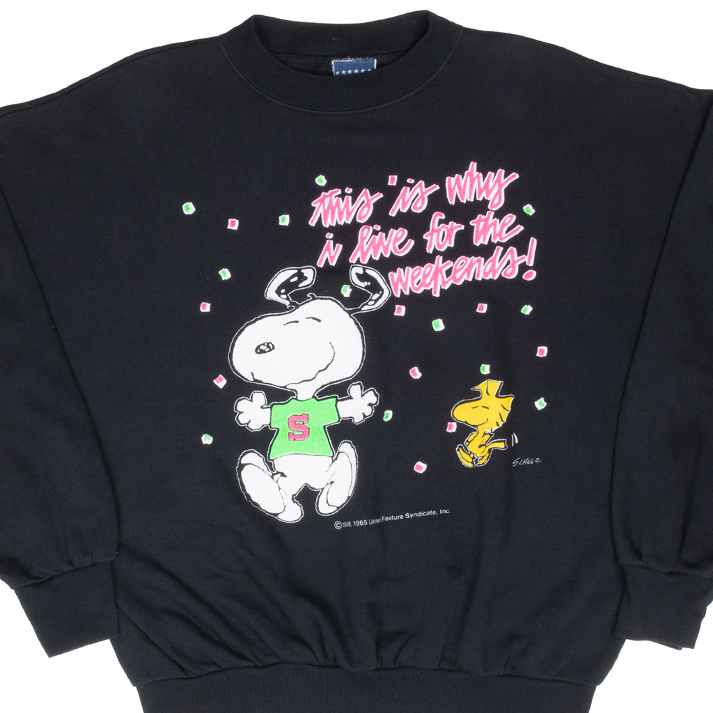 Vintage Snoopy Peanuts Sweatshirt 1980S Size Large