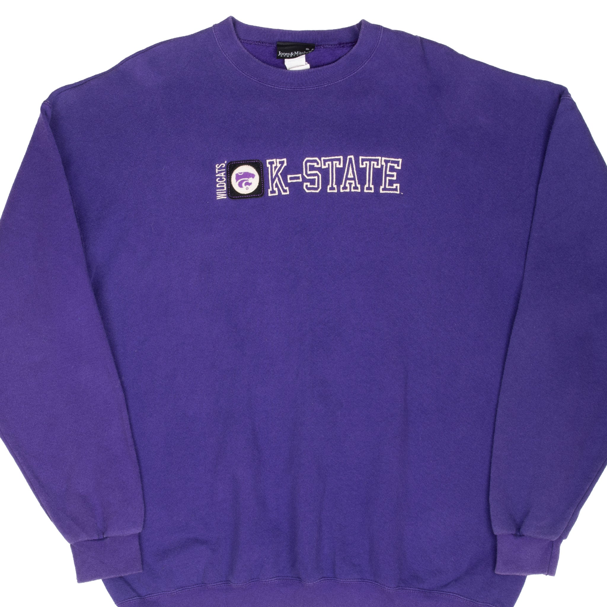 Vintage Ncaa Kansas State Wilcats Purple Sweatshirt 1990S Size 2XL Made In Usa