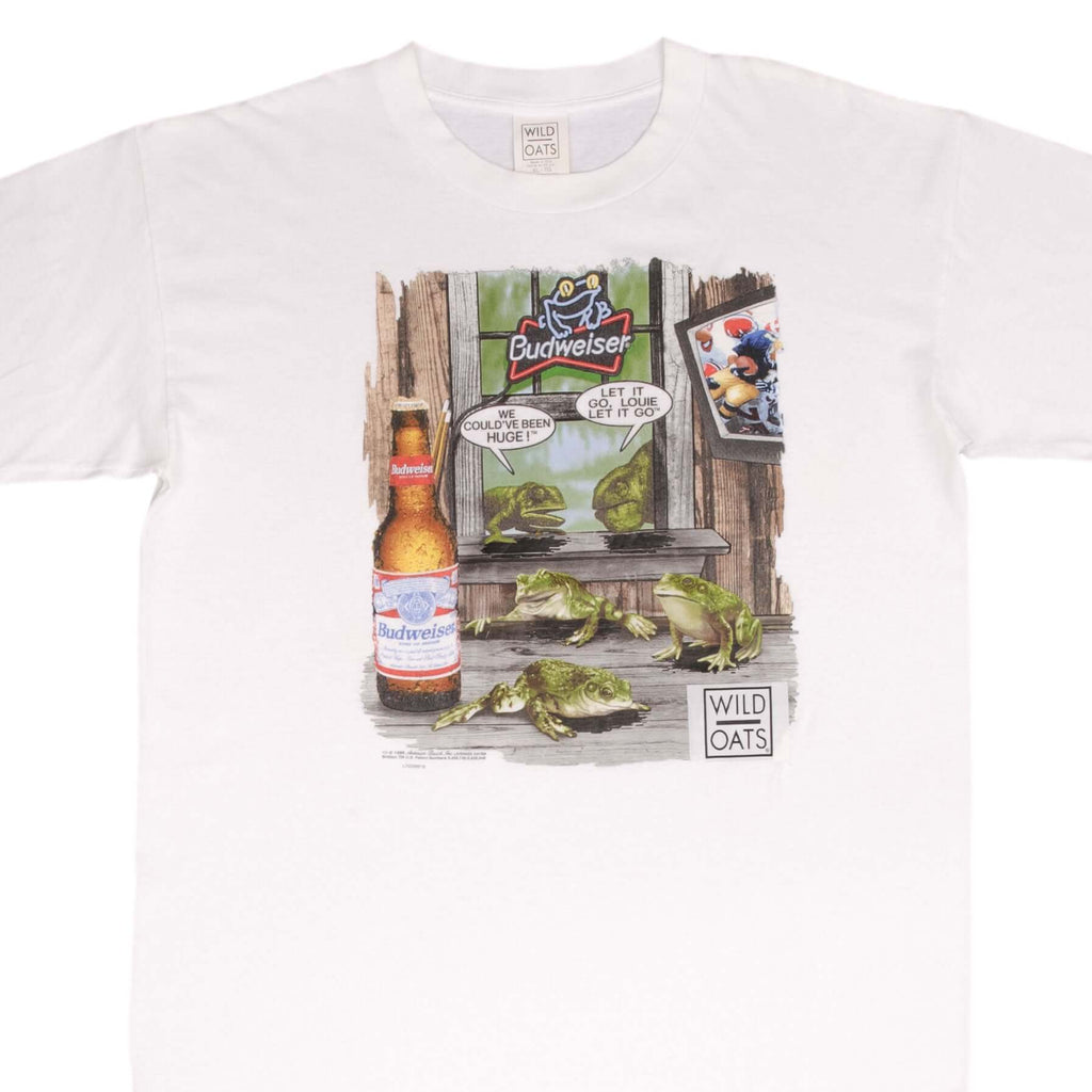 Vintage Budweiser Frog Tee Shirt 1998 Size XL Made In Usa