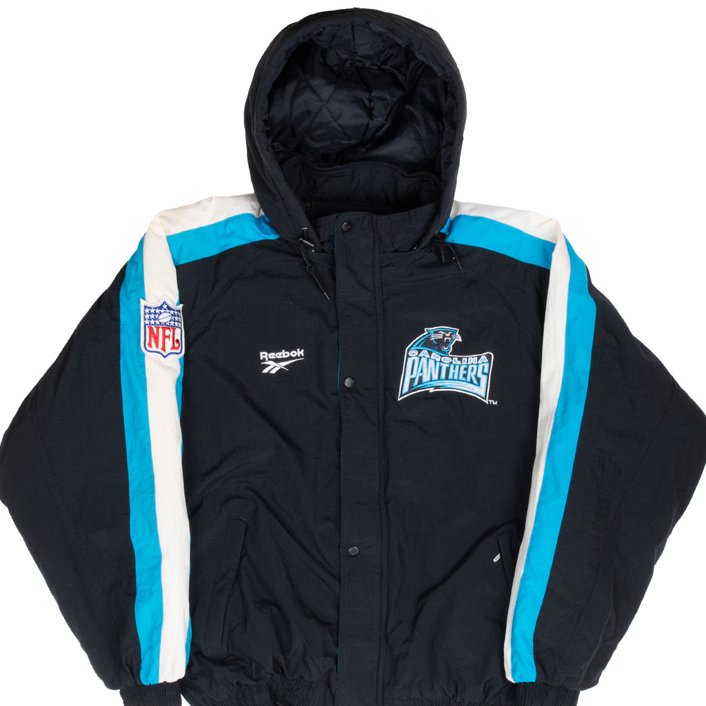 Vintage Nfl Carolina Panthers Hooded Windbreaker Jacket 1990S Size Large
