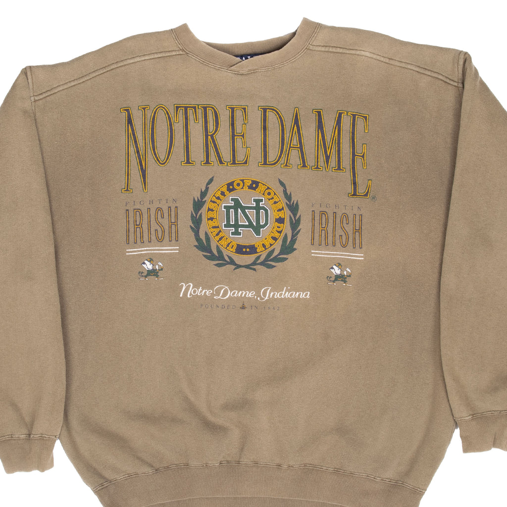 Vintage Ncaa Notre Dame Fighting Irish Sweatshirt 1990S Size Large