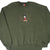 Front view of olive green Disney sweatshirt with small Mickey Mouse argyle embroidery