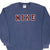 Vintage Nike Spellout Blue Sweatshirt 1990S Size Large Made In Usa