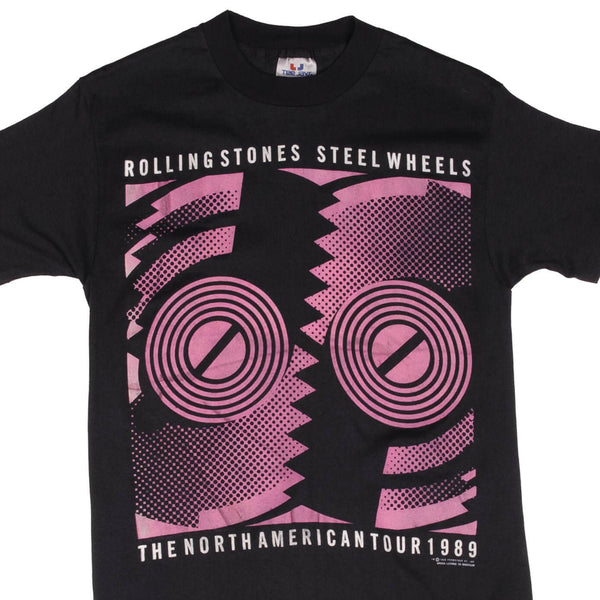 Vintage Rolling Stones The North American Tour Tee Jays Tee Shirt 1989 Size Small Made in USA With Single Stitch Sleeves
