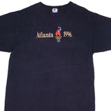 Vintage Champion Atlanta Olympics 1996 Embroidered Tee Shirt Size XL With Single Stitch Sleeves Made In USA