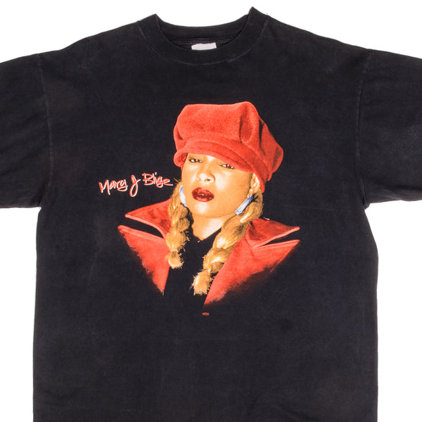Vintage Mary J Blige My Life Tour 1995 Rap Tultex Tee Shirt Size Large