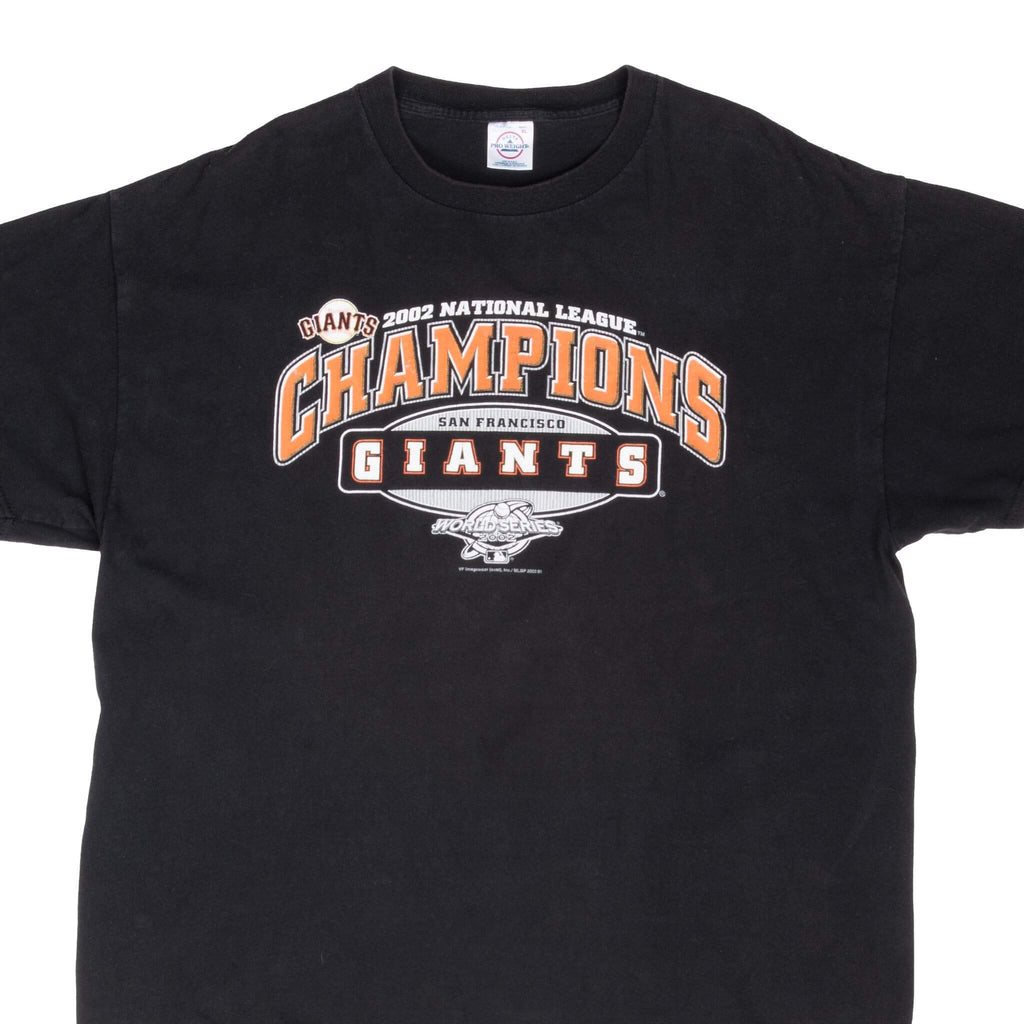 Vintage Mlb San Francisco Giants World Series 2002 Black Tee Shirt Size XL