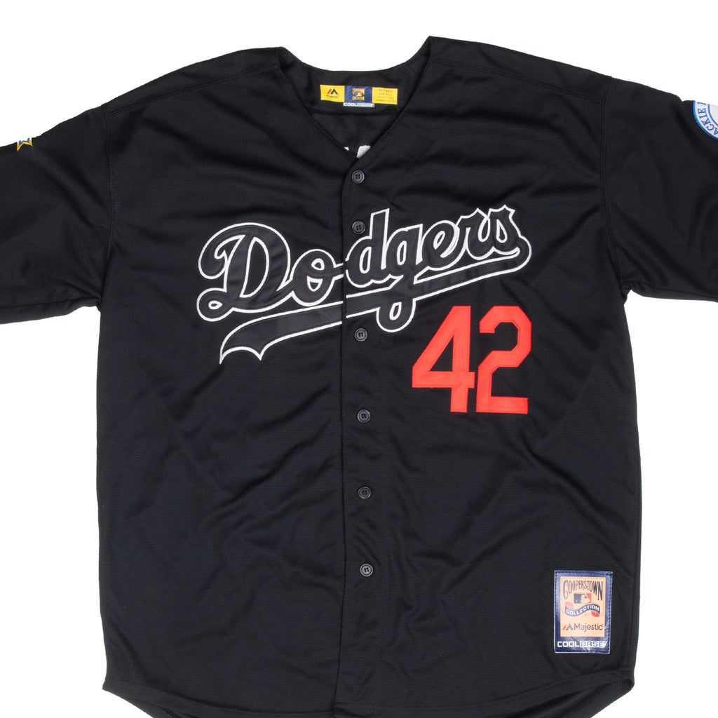 Vintage Mlb Brooklyn Dodgers Jackie Robinson Limited Edition 041/182 Throwback Cooperstown Majestic Jersey Size XL Made In USA