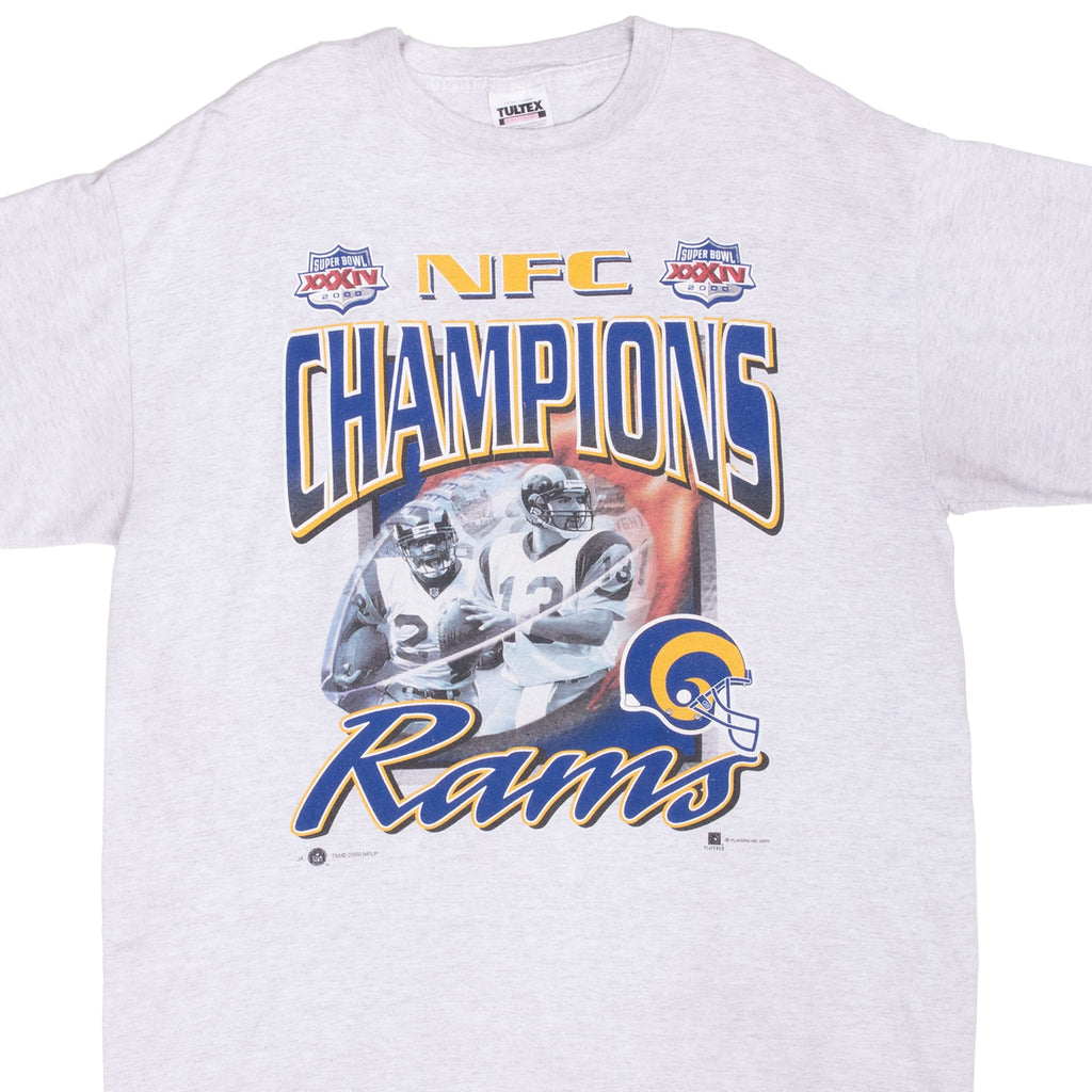 Vintage Nfl Saint Louis Rams Nfc Champions 2000 Tee Shirt Size Xl