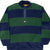 Vintage Tommy Hilfiger Blue Green Stripes Pullover Fleece Jacket 1990S Size Medium