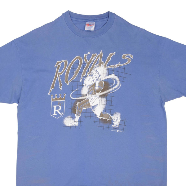 Vintage MLB Kansas City Royals 1993 Tee Shirt Size 2XL Made In USA With Single Stitch Sleeves