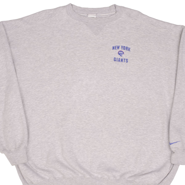 Vintage Nike NFL New York Giants Heavyweight Gray Sweatshirt 1990S Size 3XL