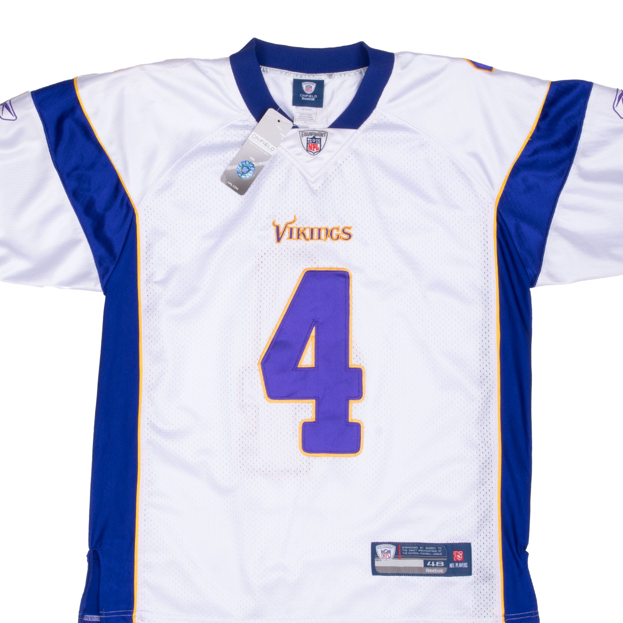 Vintage Nfl Minnesota Vikings Favre #4 Reebok Jersey 2000S Size 48 Deadstock