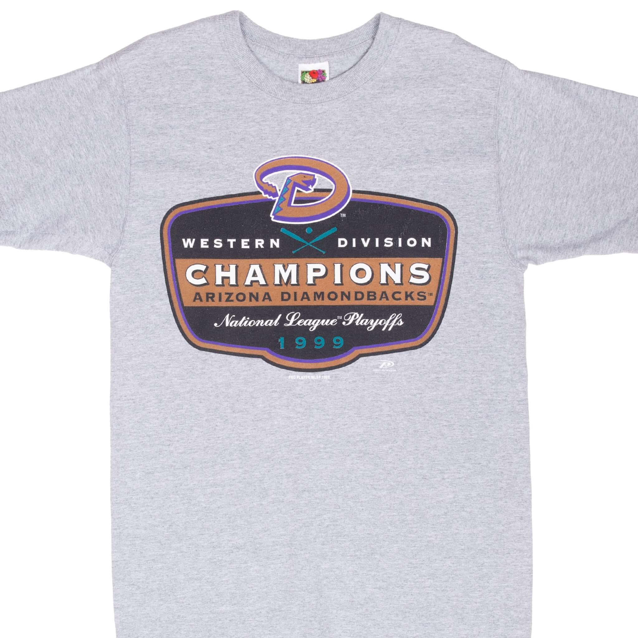 Vintage Mlb Arizona Diamondbacks Western Champions 1999 Tee Shirt Size Small