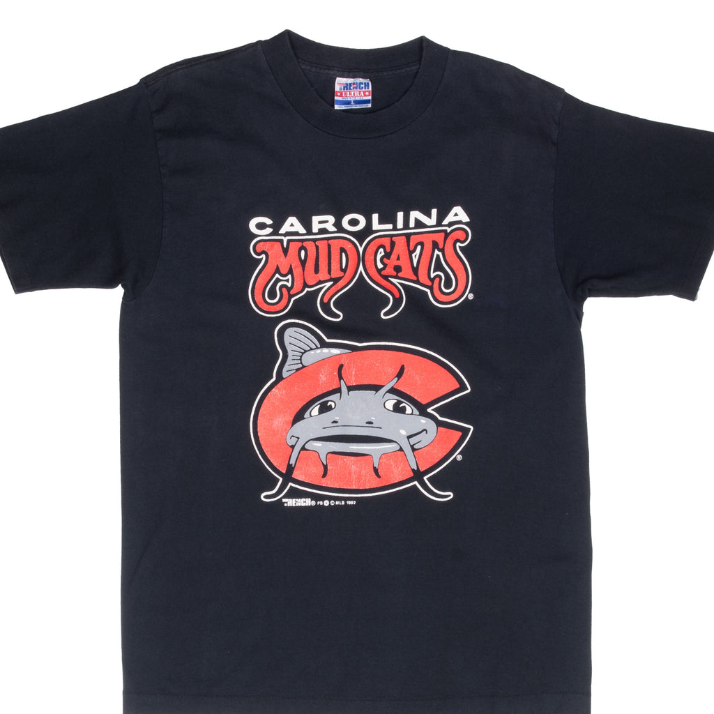 Vintage Milb Carolina Mudcats Tee Shirt Size Medium 1992 Made In Usa With Single Stitch Sleeves