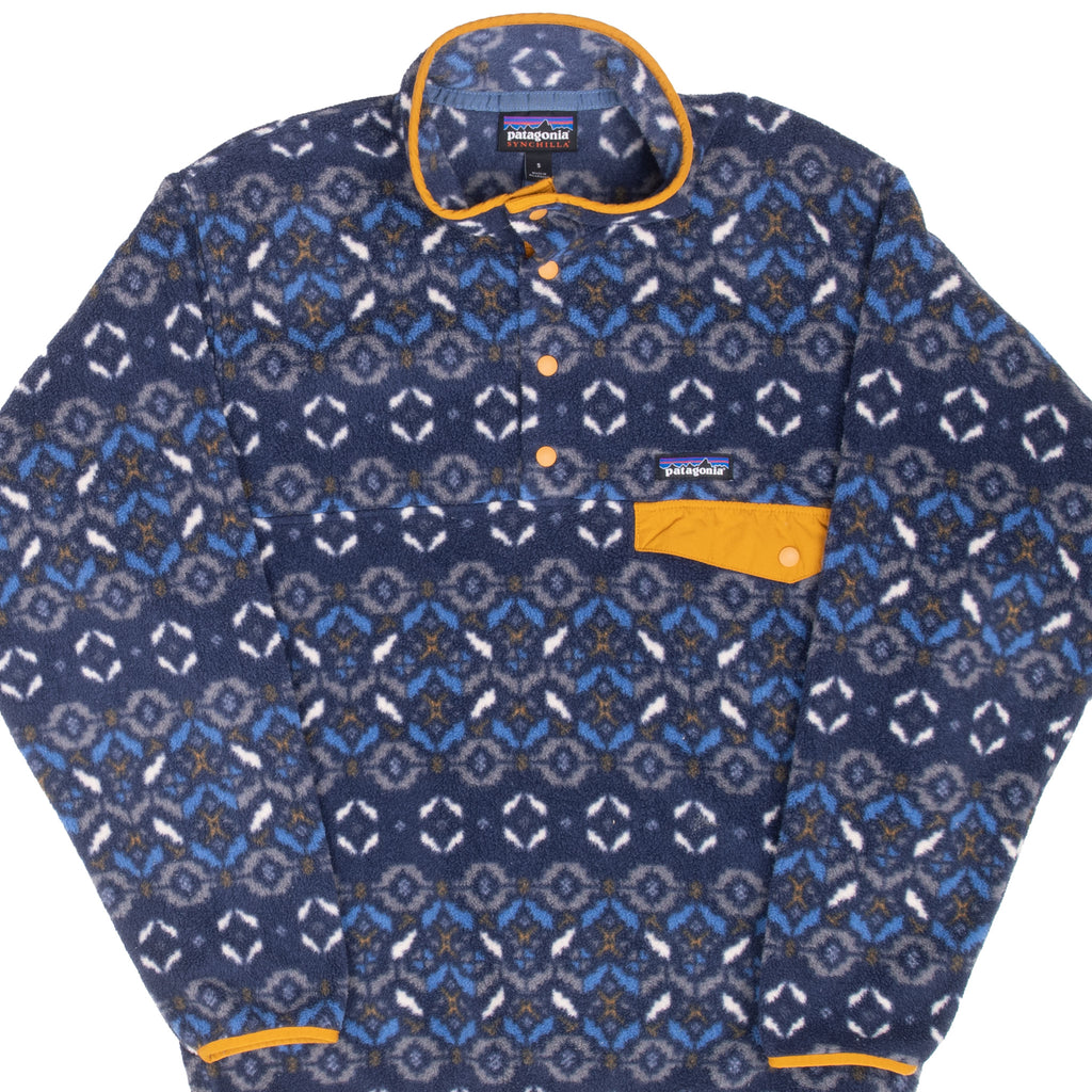 Vintage Patagonia Synchilla Snap T Blue Monogram Pullover Fleece Jacket Size Small

STY25450

RN# 51884