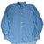 Front of blue Ralph Lauren Blake denim button-down shirt with red pony embroidery