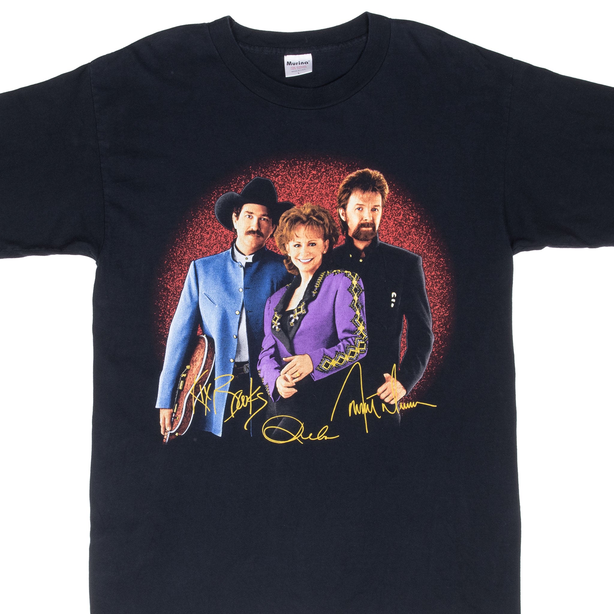 Vintage Brooks & Dunn Reba McEntire Tee Shirt 1997 Large Made In Usa With Single Stitch Sleeves