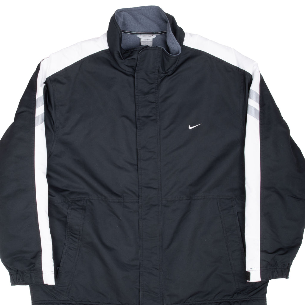 Vintage Nike Classic Black Heavy Windbreaker Jacket 2000S Size XL