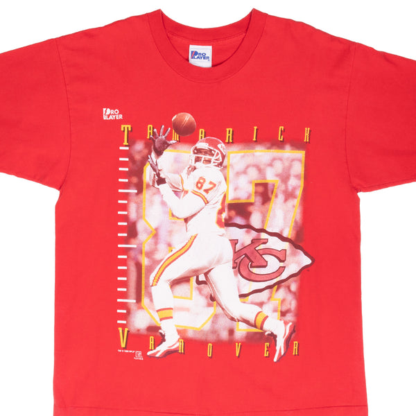 Vintage Nfl Kansas City Chiefs Tamarich Vanover 1996 Tee Shirt Size Large Made In Usa With Single Stitch Sleeves