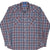 Vintage Pendleton Grey Blue Burgundy Plaid Pearl Buttons Western Wool Shirt 2000S Size Xl