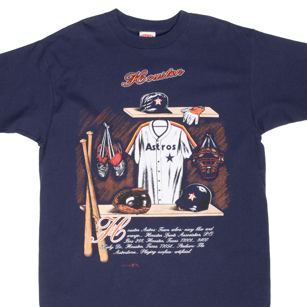 Vintage Mlb Houston Astros Tee Shirt 1992 Size Xl Made In Usa With Single Stitch Sleeves