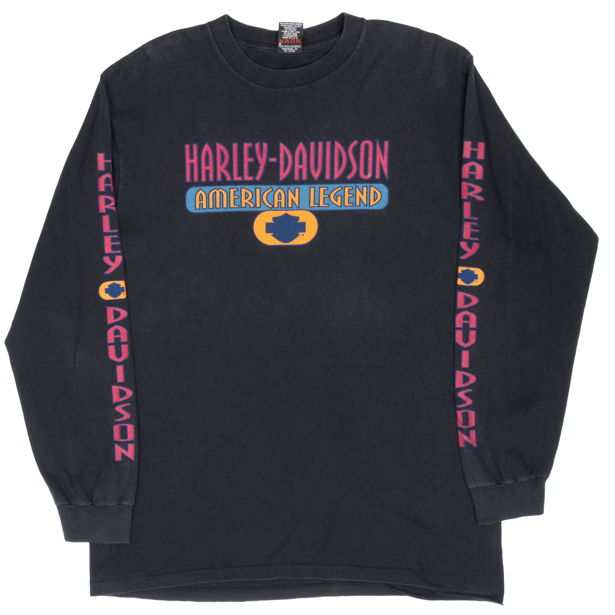 Vintage Harley Davidson Aruba 1997 Long Sleeve Tee Shirt Size Large Made In Usa