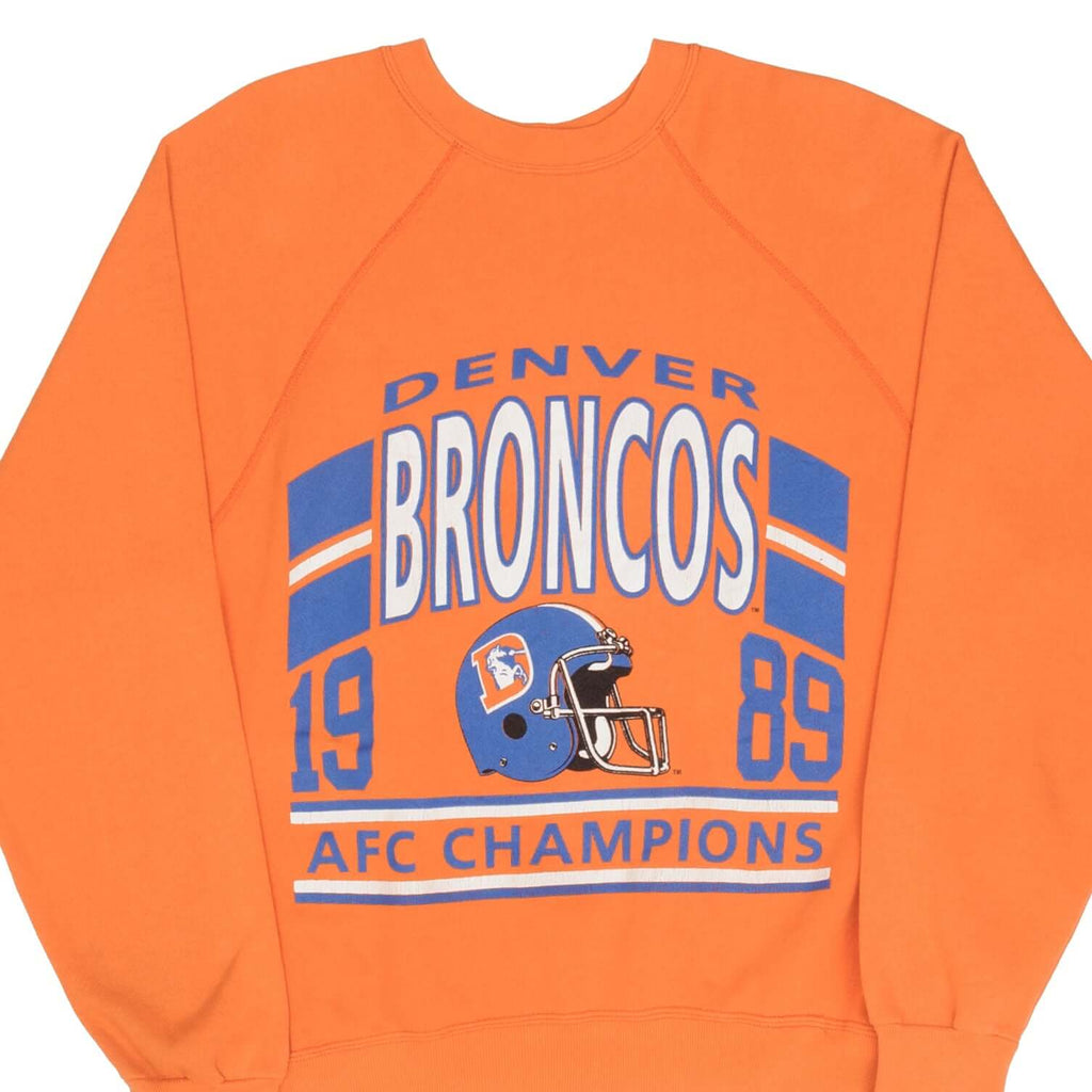 Vintage Nfl Denver Broncos Afc Champions 1989 Sweatshirt Size Large