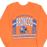 Vintage Nfl Denver Broncos Afc Champions 1989 Sweatshirt Size Large