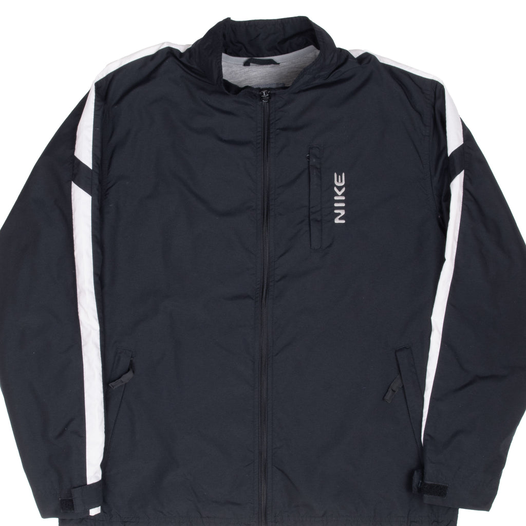 Vintage Nike Classic Swoosh Black Windbreaker Jacket 2000S Size Medium