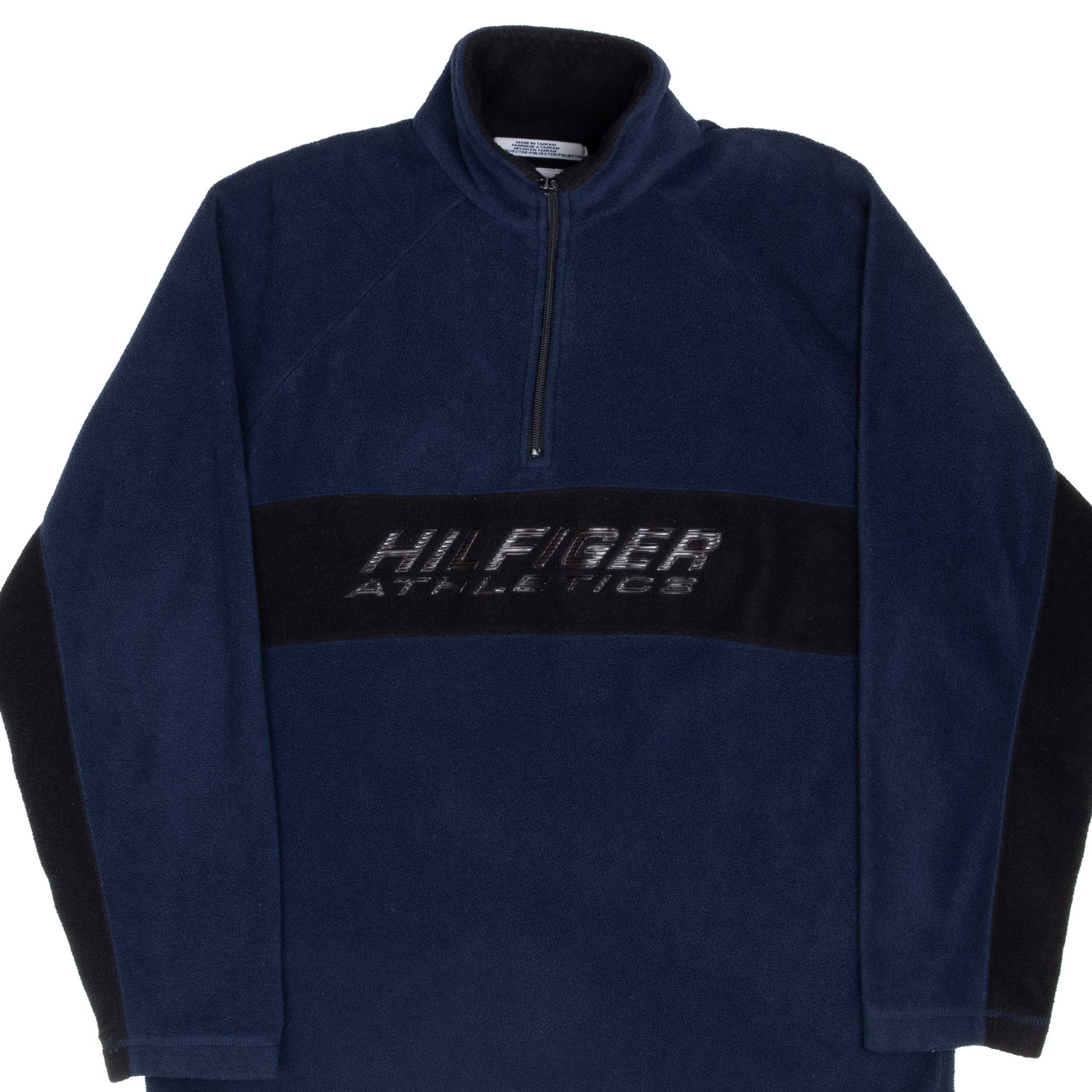 Vintage Tommy Hilfiger Athletics Quarter Zip Fleece Jacket 1990S Size Small