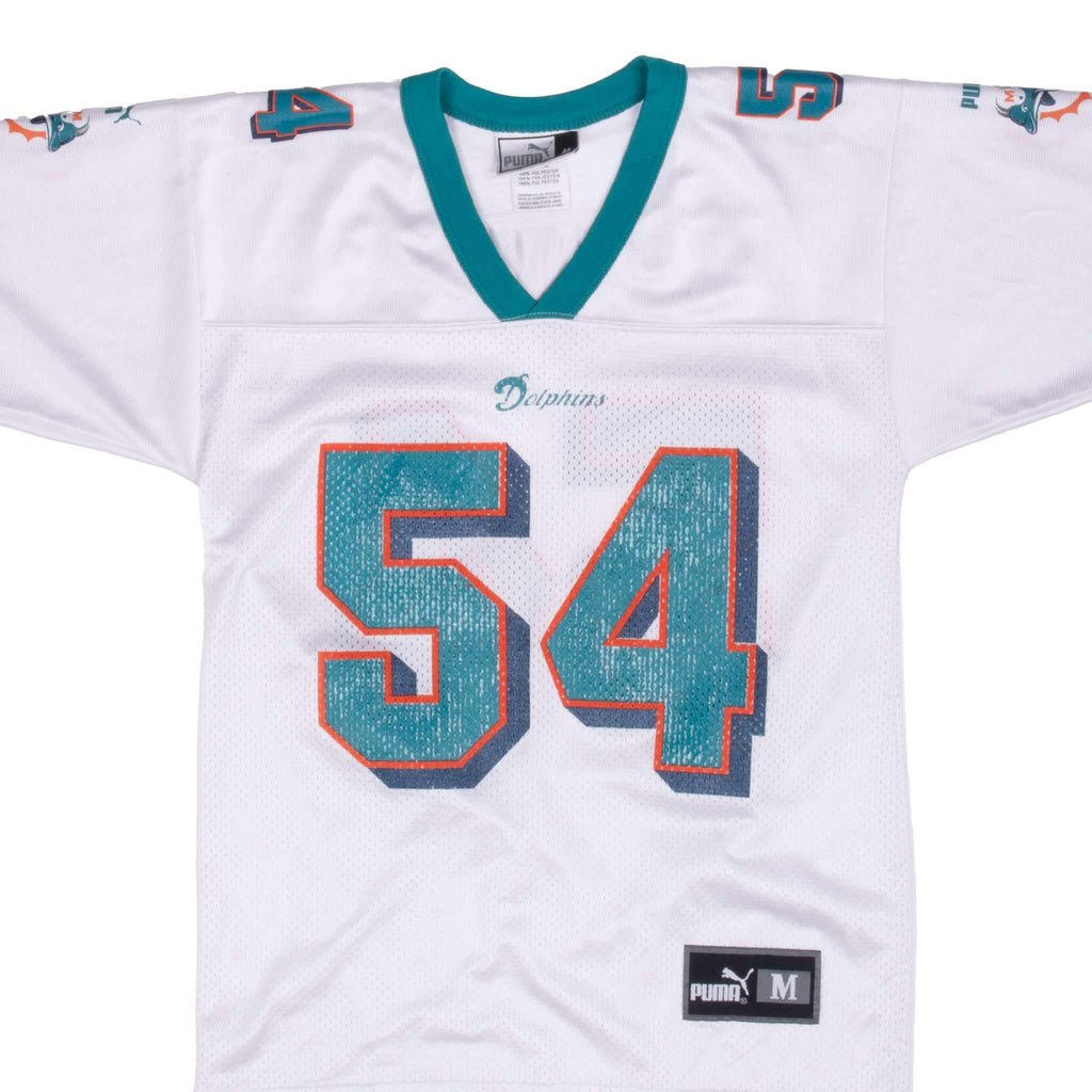 Vintage Nfl Miami Dolphins Z. Thomas #54 Puma Jersey 2000S Size Medium Youth