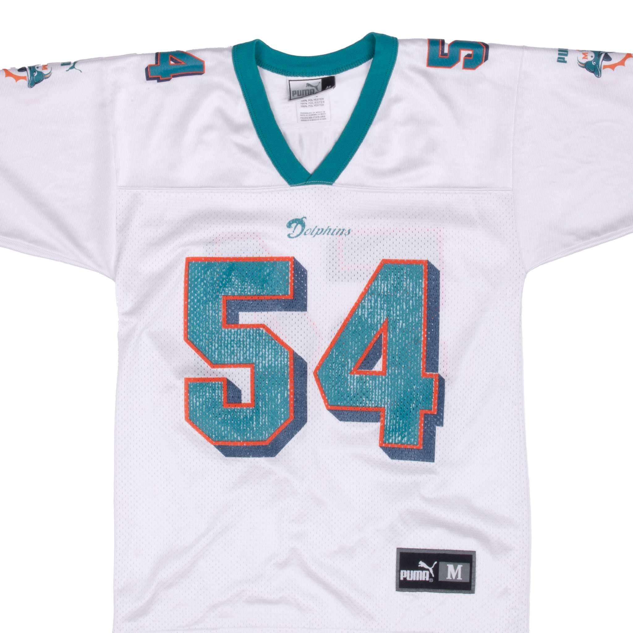 Vintage Nfl Miami Dolphins Z. Thomas #54 Puma Jersey 2000S Size Medium Youth