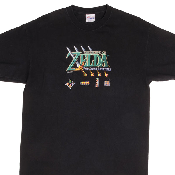 Vintage Nintendo The Legend Of Zelda Four Sword Adventure 2004 Tee Shirt Size Large