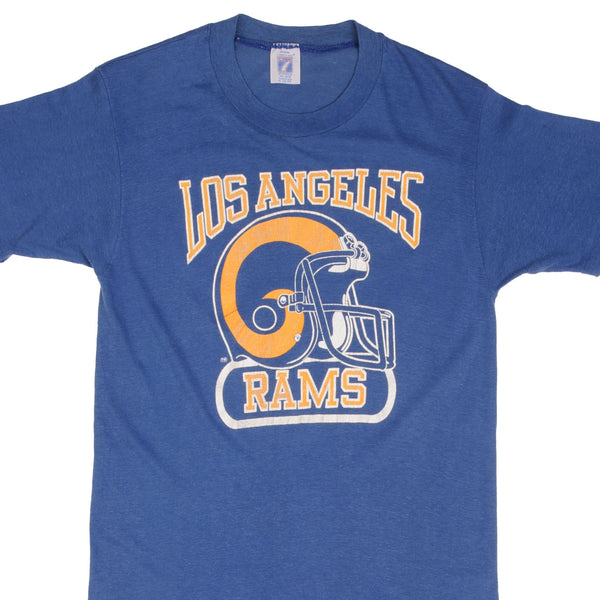 Vintage NFL Los Angeles Rams Tee Shirt 1980S Size Small Made In Usa With Single Stitch Sleeves